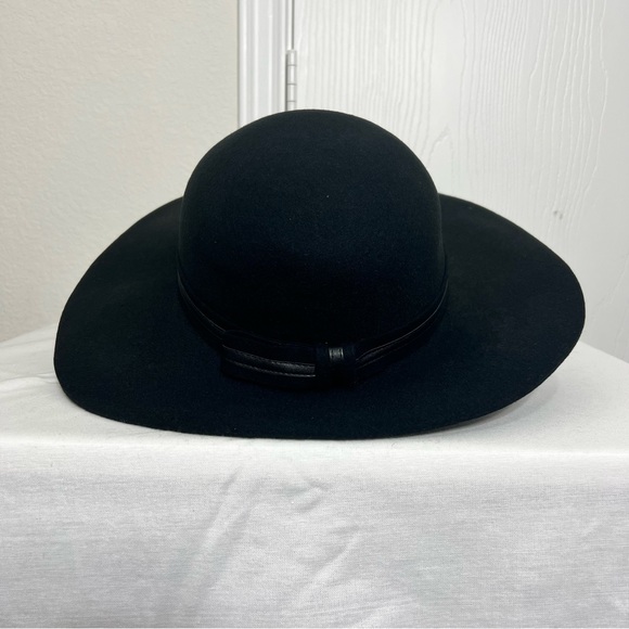 Vince Camuto Free Spirit Black Wool Floppy Adjustable Hat NWT - Picture 2 of 10